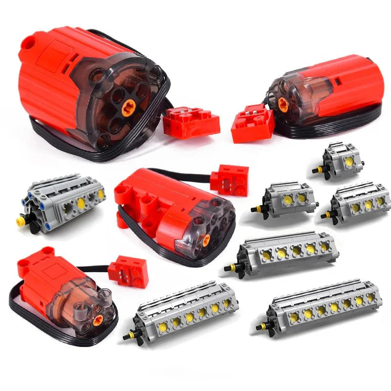 Motor and Electronics Kit – Educational DIY Accessories for Building Block Train